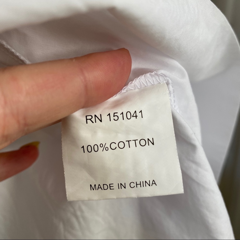 Few Moda Solid Cotton Asymmetrical Ruffle Dress - image 6